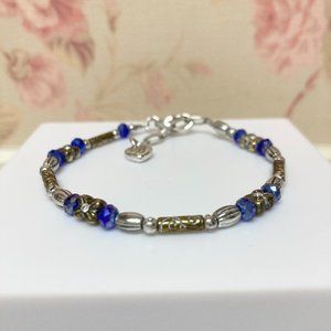 Brighton Brand Beaded Dark Blue Tones
